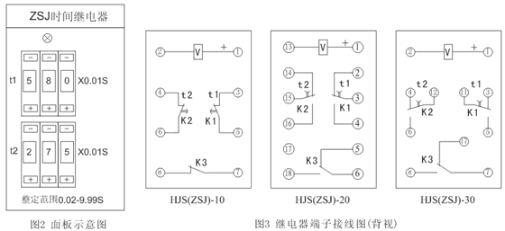 HJS(ZSJ)-30、HJS(ZSJ)-20、HJS(ZSJ)-10產(chǎn)品接線圖