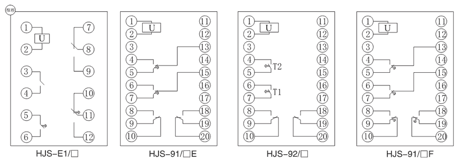 HJS-91/2F內(nèi)部接線(xiàn)圖