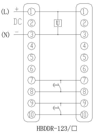 HBDDR-123/1內(nèi)部接線(xiàn)圖